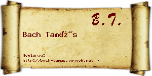 Bach Tamás névjegykártya